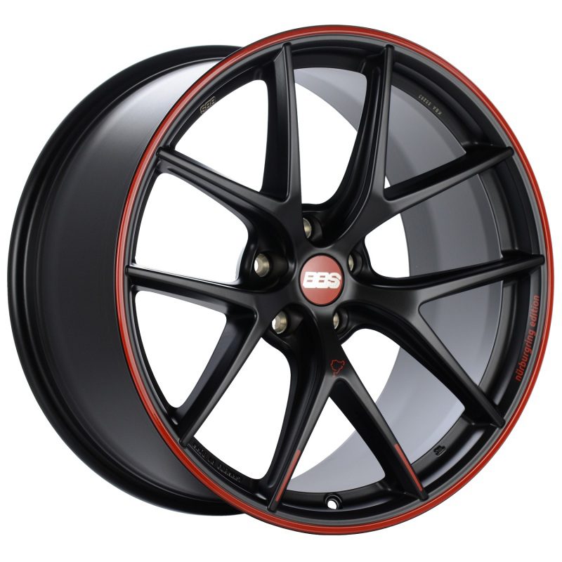 BBS CH-R Nurburgring Edition 20×9 5×120 ET25 PFS Black/Red Wheel – 82mm PFS/Clip Required