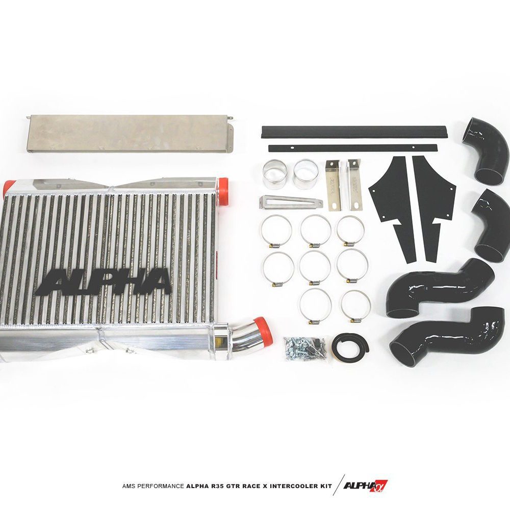 AMS Performance Race X Front Mount Intercooler for R35 Nissan GT-R Kit Contents