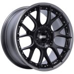 BBS CH-RII Satin Black Center / Platinum Lip SS Rim Protector Wheel (22x11.5 5x112 +38)