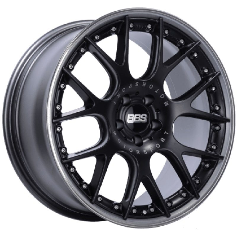 BBS CH-RII Satin Black Center / Platinum Lip SS Rim Protector Wheel (22x11.5 5x112 +38)