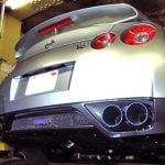 HKS Racing Muffler Exhaust for R35 Nissan GT-R Installed