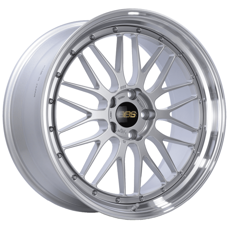 BBS LM 21×10 5×120 ET38 Diamond Silver Center Diamond Cut Lip Wheel -82mm PFS/Clip Required