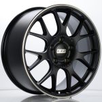 BBS CH-R Satin Black Polished w/ Motorsport Etching Rim Protector Wheel (19x8.5 5x130 +51)
