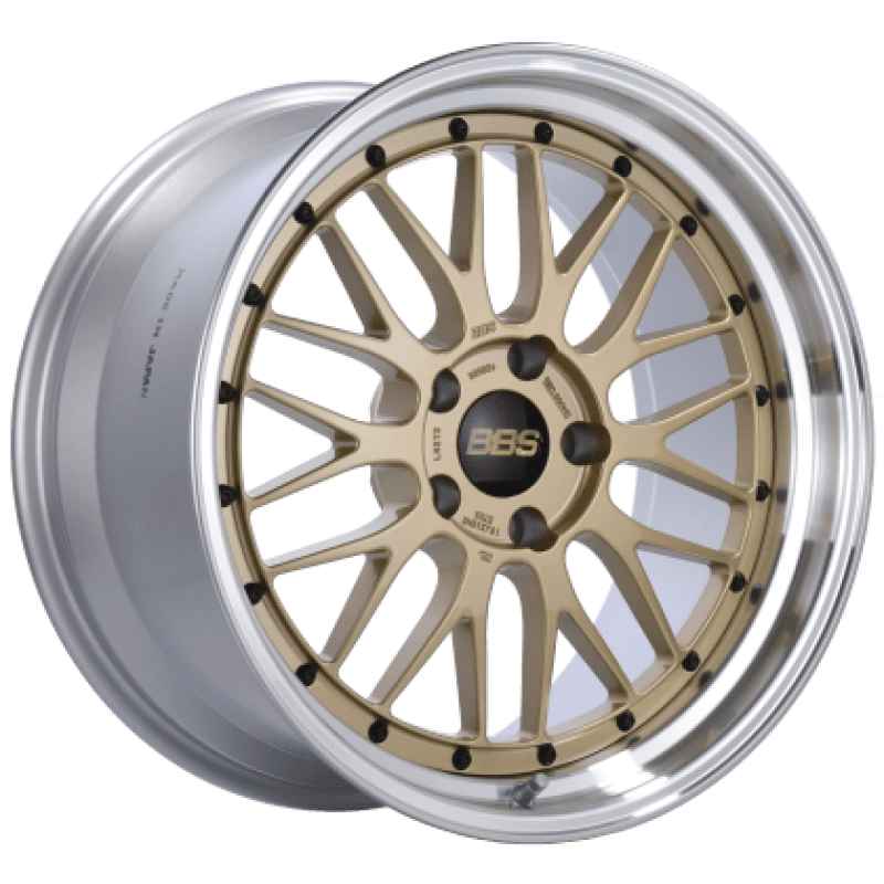 BBS LM 19×9.5 5×112 ET38 Gold Center / Diamond Cut Lip Wheel PFS/Clip Required