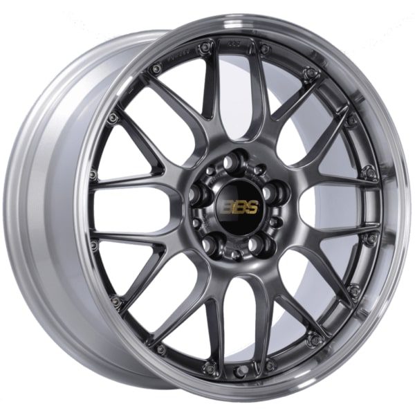 BBS RS-GT Diamond Black Center / Diamond Cut Lip Wheel (19x8.5 5x114.3 +30)