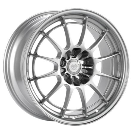 Enkei NT03+M 18×9.5 5×114.3 27mm Offset 72.6mm Bore F1 Silver Wheel