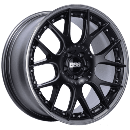 BBS CH-RII Satin Black Center Platinum Lip Stainless Steel Rim Prot Wheel (20×9 5-112 +30)