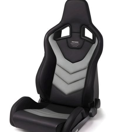 RECARO Dynamic Series Sportster GT Driver Seat in Black Vinyl / Cloud Grey Suede [410.1GT.3166]