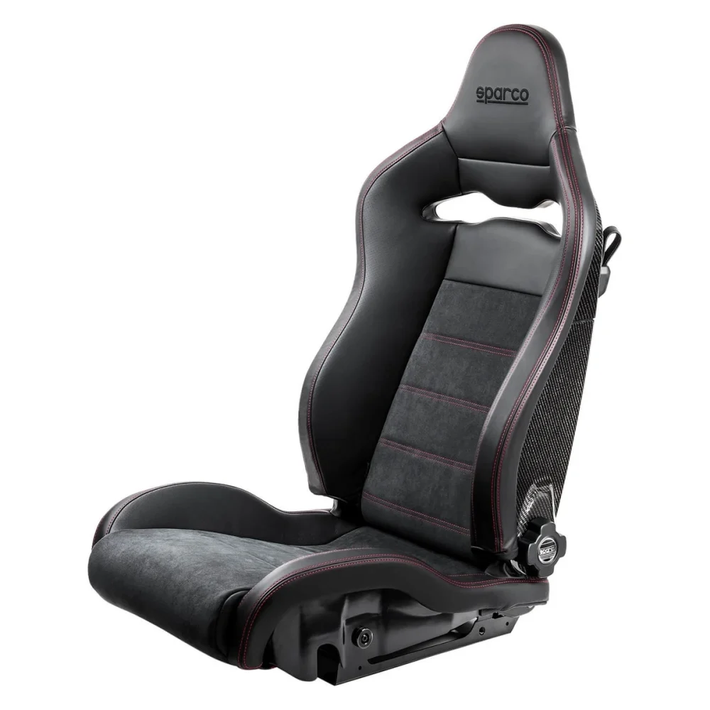 Sparco Seat SPX Special Edition Black:Red w: Gloss Carbon Shell