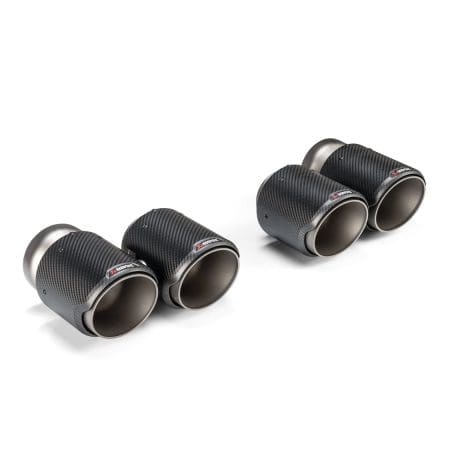 Akrapovic Carbon & Titanium Round Tailpipes for G8x BMW M2, M3, and M4 [TP-CT/68]