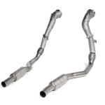 Akrapovic Downpipes with Link Pipes for C8 Audi RS6 Avant