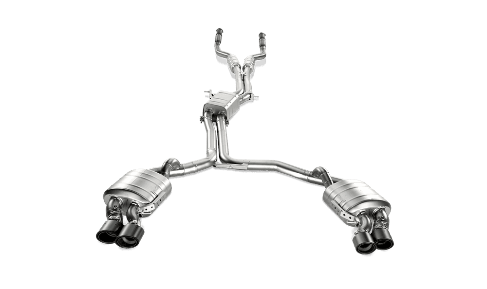 Akrapovic Evolution Line Titanium Exhaust System with Carbon Fiber Tail Pipes for C7 Audi S6 Avant