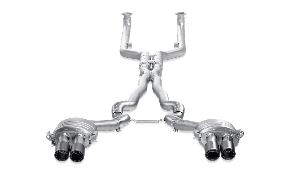 Akrapovic Evolution Line Titanium Exhaust System with Carbon Fiber Tail Pipes for F10 BMW M5