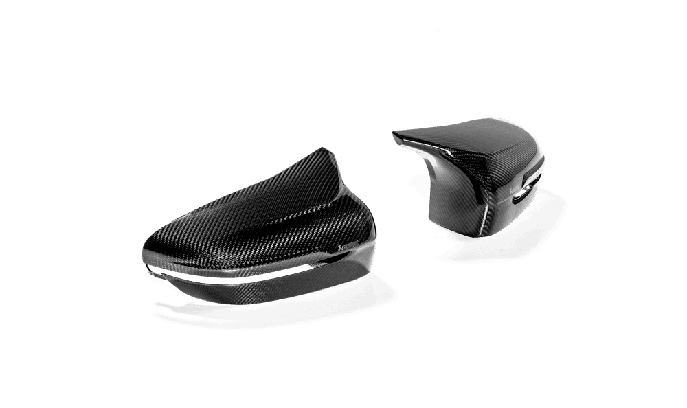 Akrapovic High Gloss Carbon Fiber Mirror Cap Set for F90 BMW M5 and M5 Competition