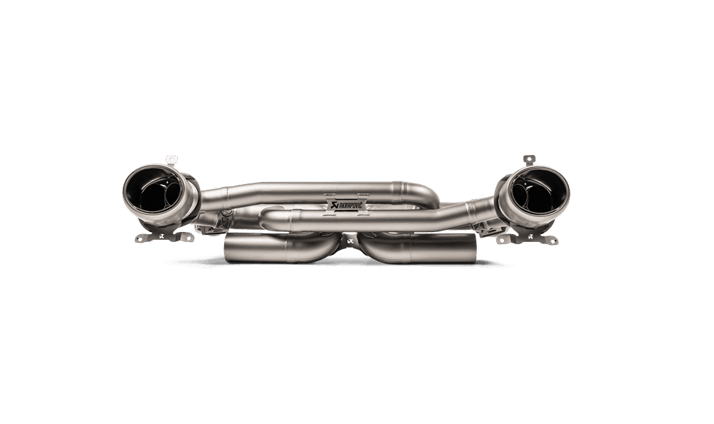 Akrapovic Slip-On Line Titanium Exhaust System with Titanium Tail Pipes for 992 Porsche 911 Carrera Cabriolet with OPF, GPF