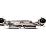 Akrapovic Slip-On Line Titanium Exhaust System with Titanium Tail Pipes for 992 Porsche 911 Carrera Cabriolet with OPF, GPF