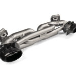 Akrapovic Slip-On Race Line Titanium Exhaust System with Black Titanium Tail Pipes for 992 Porsche 911 Turbo and Turbo S