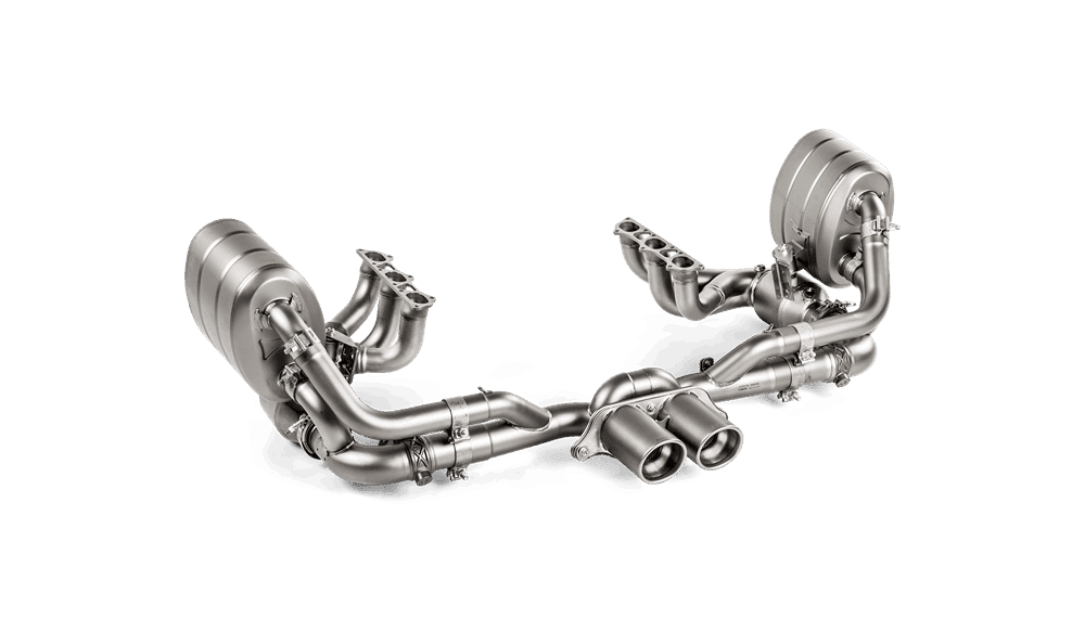 Akrapovic Slip-On Race Line Titanium Exhaust System with Titanium Headers and Tail Pipes for 991.2 Porsche 911 GT3 and GT3 Touring