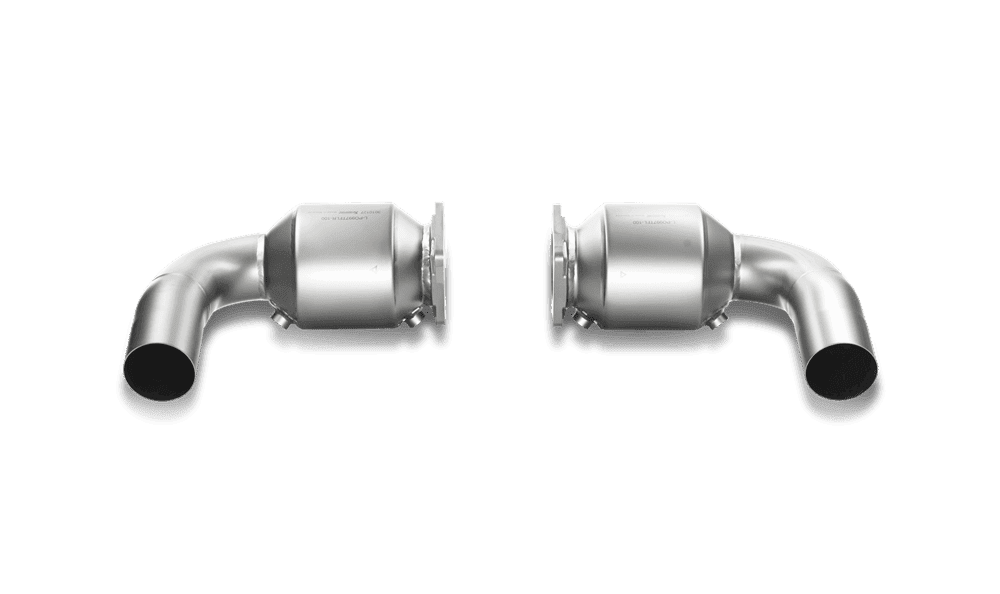 Akrapovic Titanium Link Pipes with Cats for 997.2 Porsche 911 Turbo and Turbo S