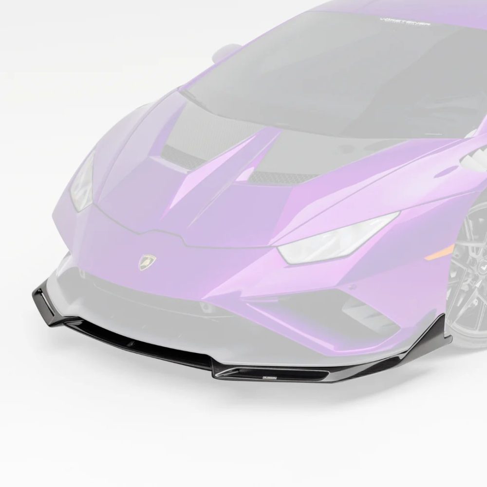 Vorsteiner Monza Edizione Carbon Front Spoiler for LP610-2 Lamborghini Huracan Evo Installed on Purple Huracan Evo - Front Spoiler Highlighted