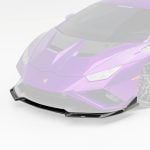 Vorsteiner Monza Edizione Carbon Front Spoiler for LP610-2 Lamborghini Huracan Evo Installed on Purple Huracan Evo - Front Spoiler Highlighted