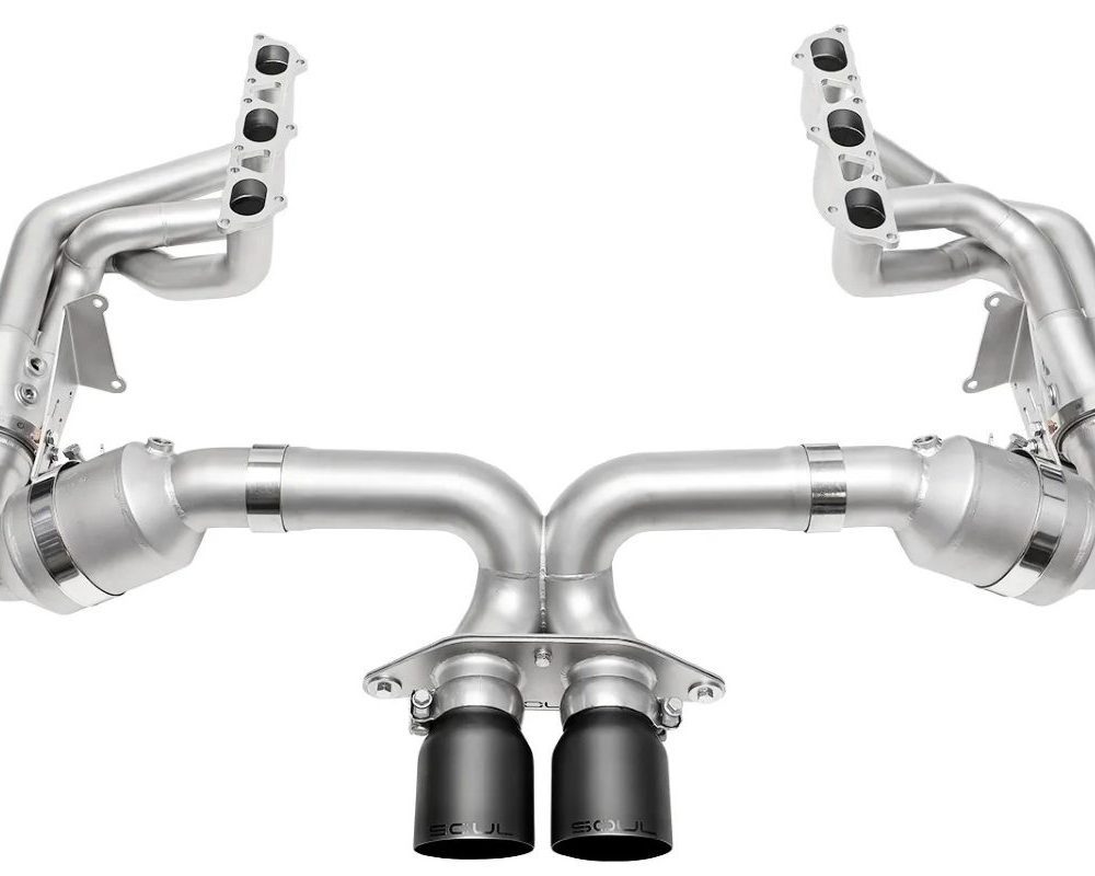 Soul Performance Race Exhaust System w/ Satin Black Tips for 992 Porsche 911 GT3