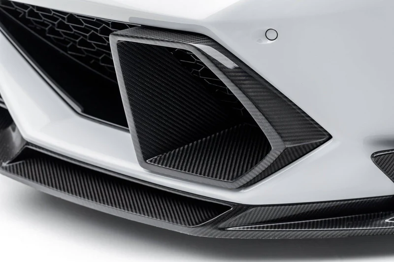 Vorsteiner Mondiale Edizione Carbon Fiber Aero Intake Bezels for LP 610-4 Lamborghini Huracan Carbon Details, Installed