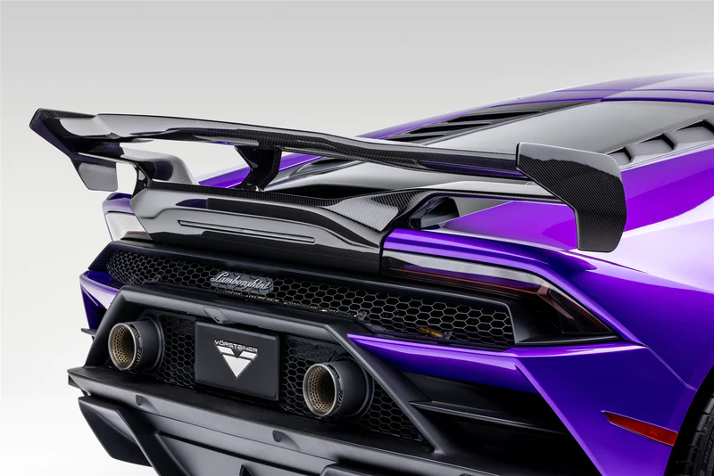 Vorsteiner Monza Edizione Carbon Fiber Aero Rear Wing with Integrated Decklid for Lamborghini Huracan Evo Installed