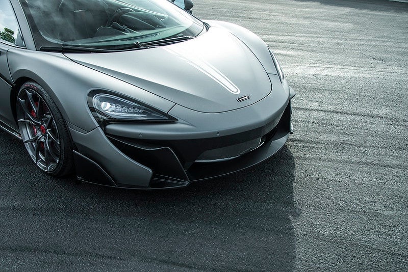 Vorsteiner VX Aero Front Bumper with Carbon Fiber Front Splitter for McLaren 570S Installed