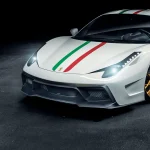Vorsteiner VX Aero Front Bumper with Carbon Fiber Front Spoiler for Ferrari 458 Italia Installed