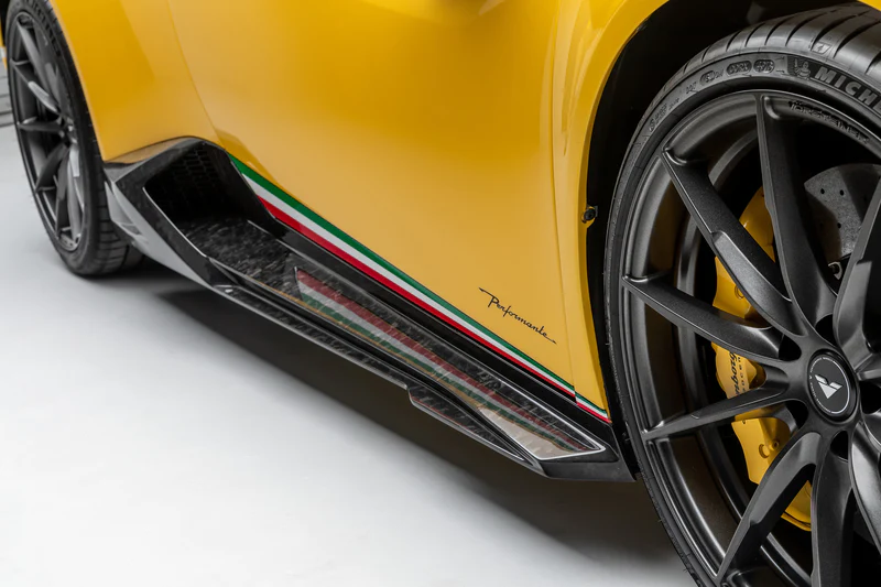 Vorsteiner Vicenza Edizione Aero Forged Carbon Fiber Side Blades for LP 640-4 Lamborghini Huracan Performante Carbon Details, Installed