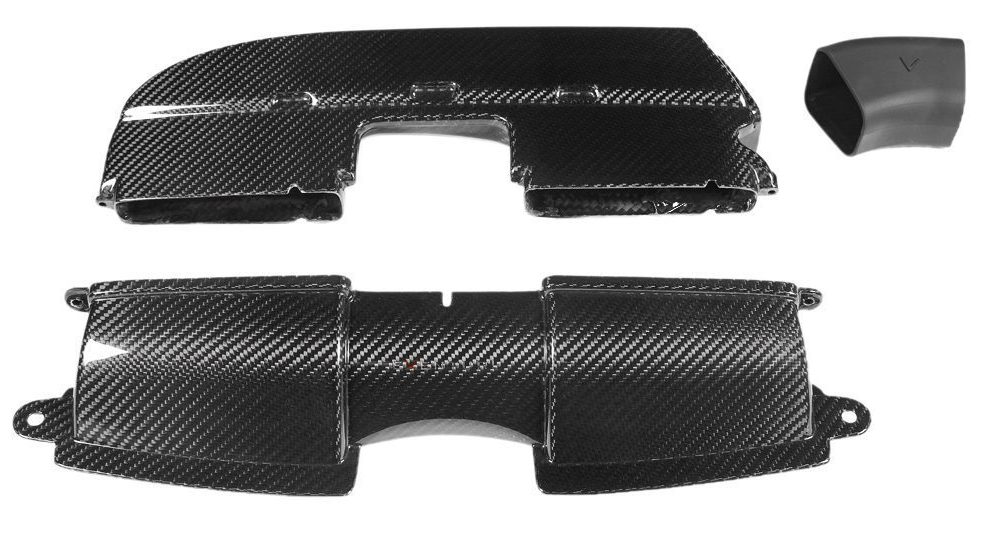 Carbon Fiber Texture AC Vent Trim Cover – For BMW E90 E92 E93, Center Air Conditioning, Black