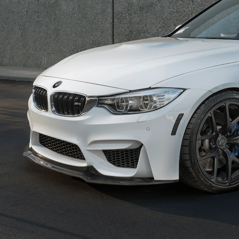 Vorsteiner VRS Aero Carbon Fiber Front Spoiler for F80 BMW M3 and F82 BMW M4 Installed Front Side Details
