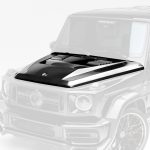 Vorsteiner VRS Program Carbon Bonnet for W464 Mercedes-Benz G 550 & AMG G 63 in Glossy Finish Installed on Black G 63 - Bonnet Highlighted