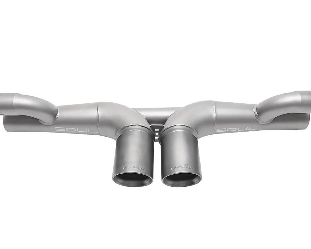 Soul Performance Center Muffler Bypass Exhaust with Black Tips for 997 Porsche 911 GT3 / GT3 RS