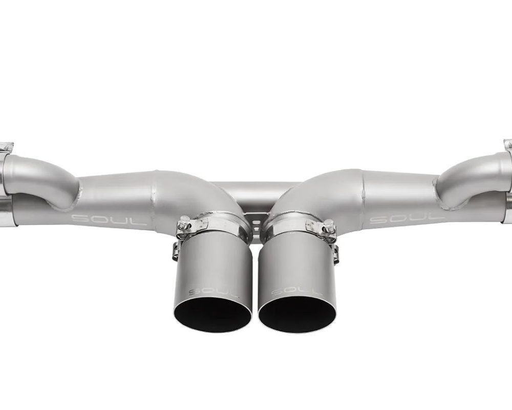 Soul Performance Center Muffler Bypass Exhaust with Satin Black Tips for 991 Porsche 911 GT3 / GT3 RS