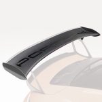 Vorsteiner Satin Carbon Wing Blade w/ End Caps for 991.1 Porsche 911 GT3 RS Installed on Orange GT3 RS - Wing Blade Highlighted