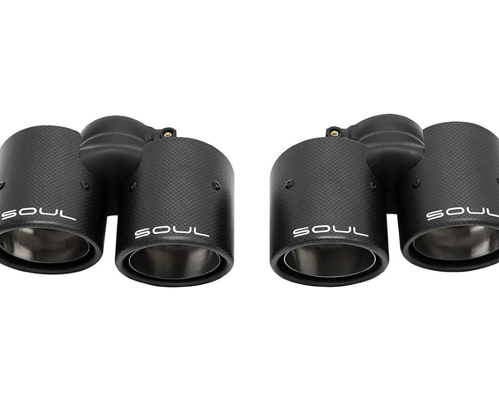 Soul Performance Bolt-On Carbon Fiber Exhaust Tips for 997.2 Porsche 911 Carrera