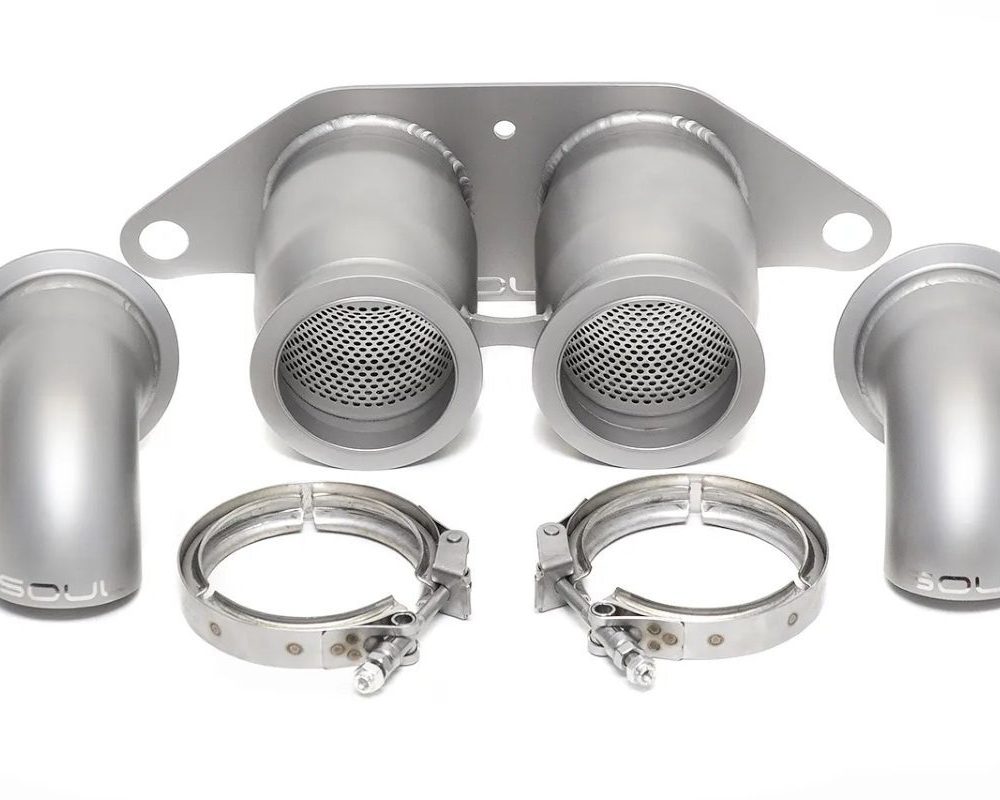 Soul Performance Bolt-On Resonated Turn Down Exhaust Tips for 991 Porsche 911 GT3 / GT3 RS Packing