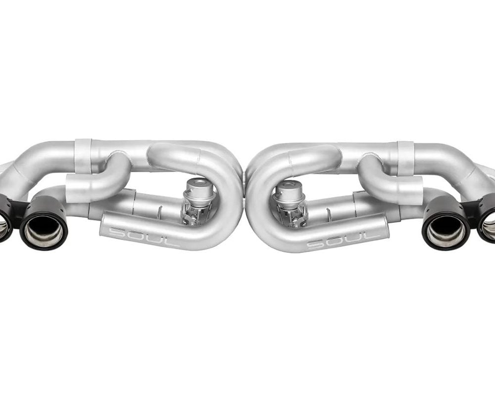 Soul Performance Valved Performance Exhaust System with Carbon Fiber Tips for 991.1 Porsche 911 Carrera / GTS / S