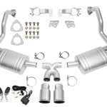Soul Performance Valved Exhaust System with Satin Tips for 987.2 Porsche Boxster / Cayman Kit Contents