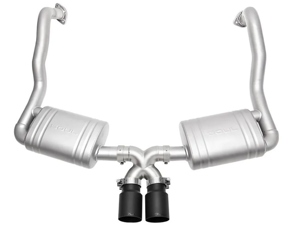 Soul Performance Performance Exhaust System with Satin Black Tips for 981 Porsche Boxster / Cayman