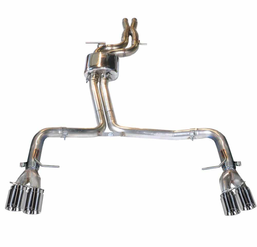 AWE Tuning Track Edition Exhaust - Chrome Silver Tips (90mm) for B8.5 Audi S5