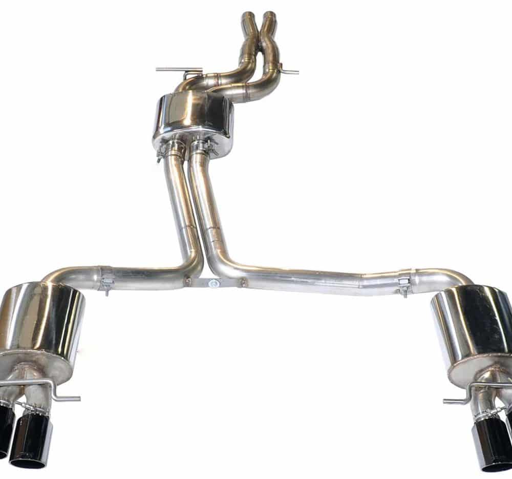 AWE Tuning 3.0T Touring Edition Exhaust - Diamond Black Tips (102mm) for B8.5 Audi S4