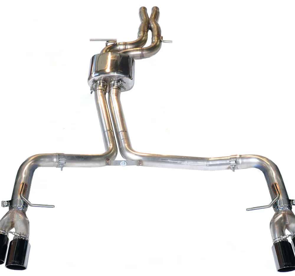 AWE Tuning Track Edition Exhaust - Diamond Black Tips (102mm) for B8.5 Audi S5