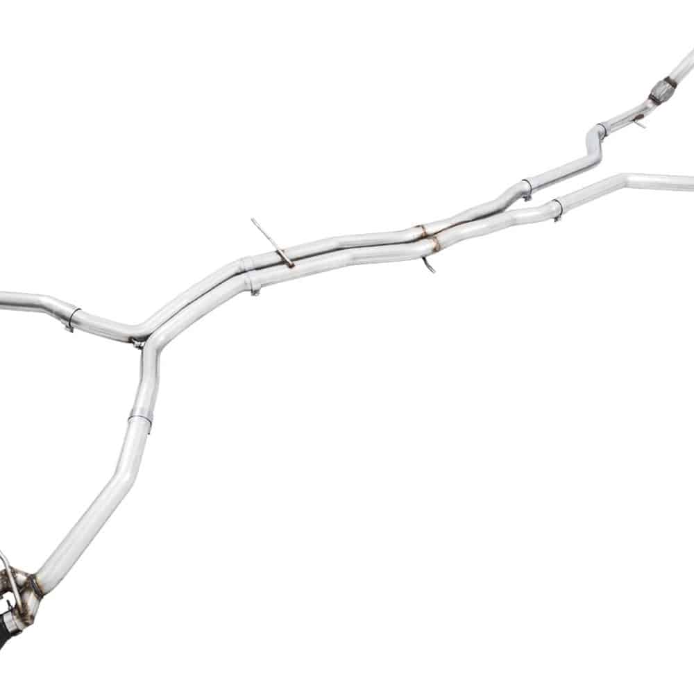 AWE Tuning Track Edition Exhaust w/ Non-Resonated Diamond Black Tips for B9 Audi S4