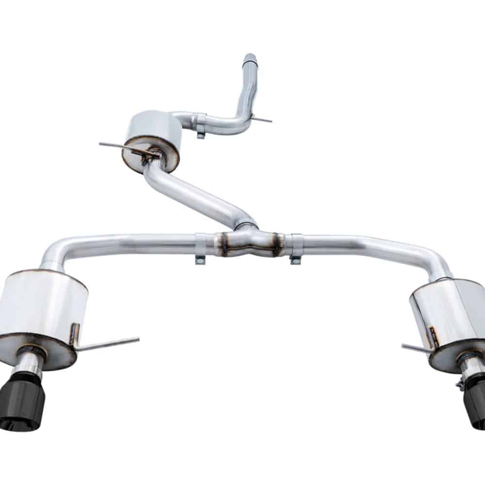 AWE Tuning Touring Exhaust - Diamond Black Tips (Fits High-Flow DP) for Mk7 Volkswagen Jetta GLI