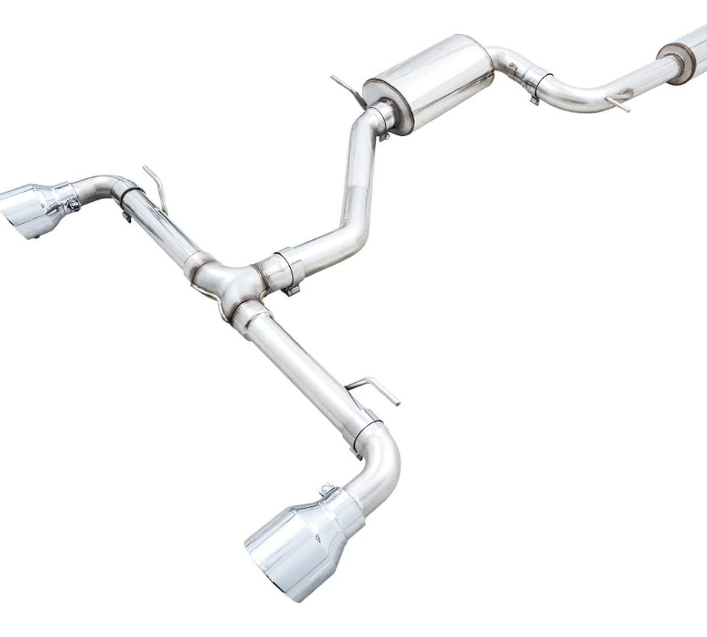 AWE Touring Exhaust w/ Chrome Silver Tips for MK8 Volkswagen Golf GTI
