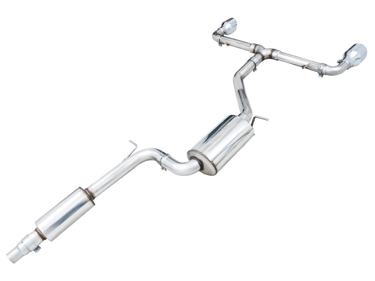 AWE Tuning MK8 Volkswagen Golf R 3in Touring Edition Quad Exhaust - Diamond Black Tips (3015-43658)