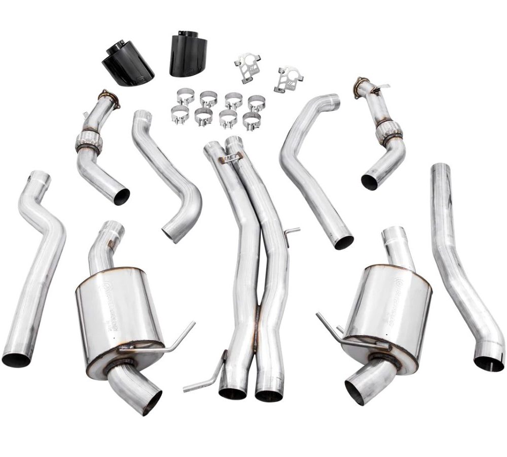 AWE Tuning Audi B9.5 RS 5 Coupe Non-Resonated Touring Edition Exhaust - RS-Style Diamond Black Tips